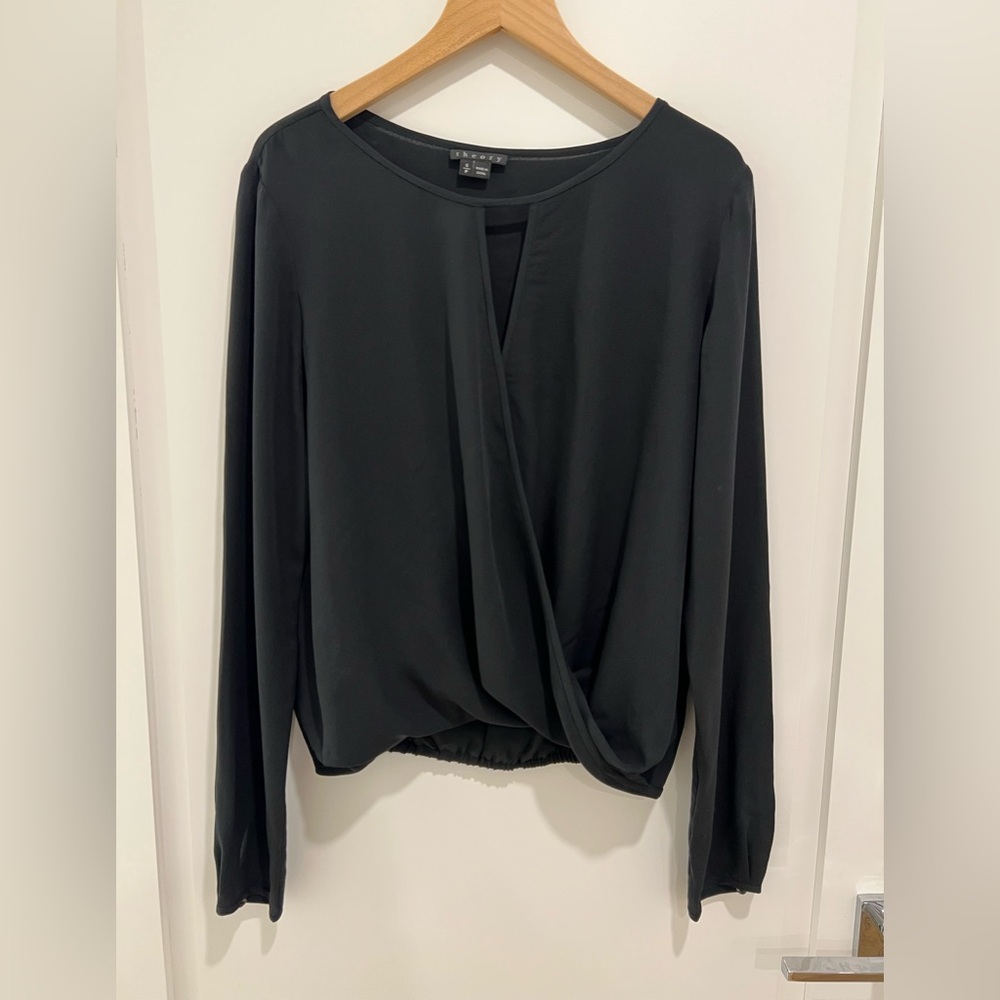 Theory Faux Wrapped Blouse